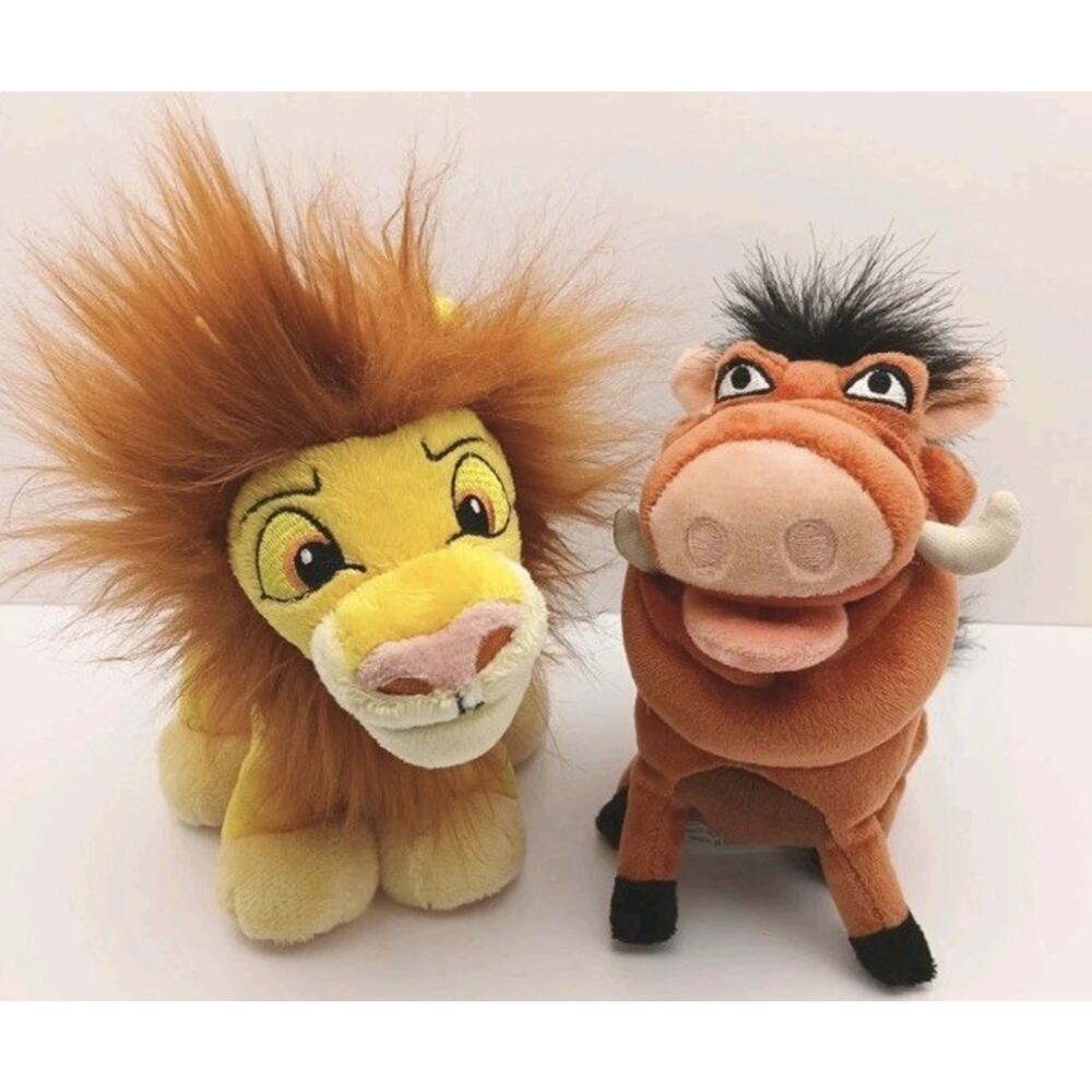 Disney Just Play The Lion King Simba & Pumbaa 6" Plush Stuffed Animal Toys